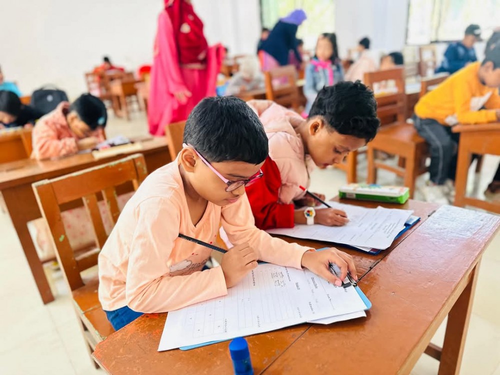Taking Admission Test of New Students